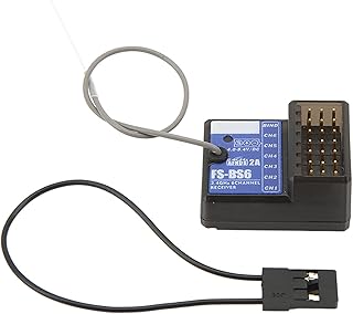 Glomora RC Receiver, 2.4GHz AFHDS2A 6CH Receiver with Gyroscope Function for FS GT5 FS IT4S RC Boat Durable and Interference-Free