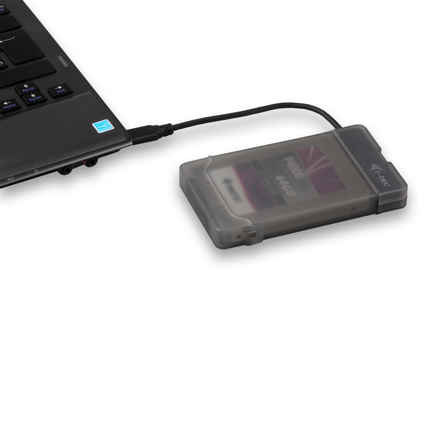 i-tec 3G60060 MySafe USB 3 Easy, zewnętrzna obudowa dysku twardego 6,4 cm / 2,5", do SATA I/II/III HDD SSD, czarna