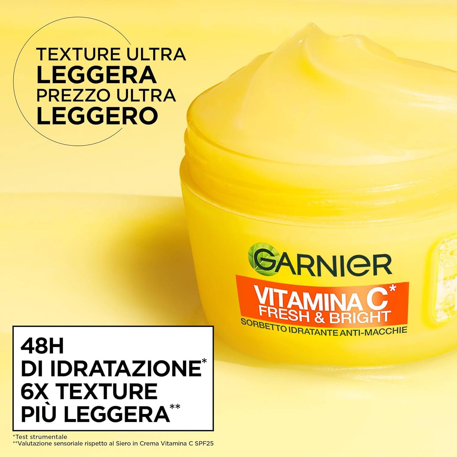 Garnier Vitamin C Fresh und Bright Feuchtigkeitscreme Sorbet gegen Flecken, 85 ml, mit Niacinamid, ultra-leichte Textur (6)