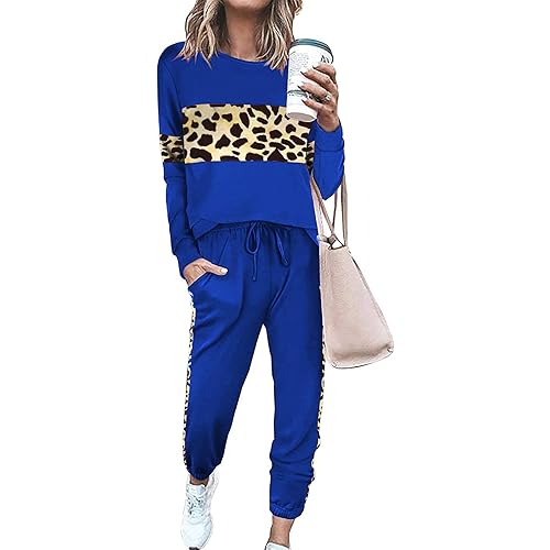 PRETTYGARDEN Women's Color Block 2 Piece Tracksuit Crewneck Long Sleeve Tops Long Sweatpants Outfits Lounge Sets