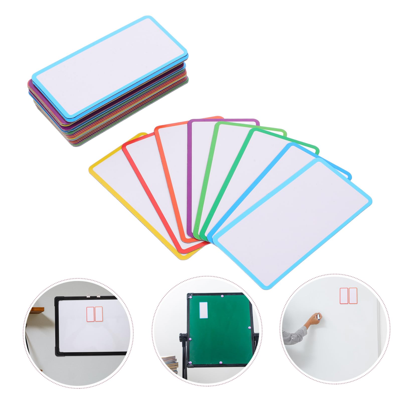 Etichette Magnetiche 48 Pezzi Carta Ramata Cancellabili | Riutilizzabili, Attacco Magnetico Sicuro, per Armadi e Libri, Facili da Pulire