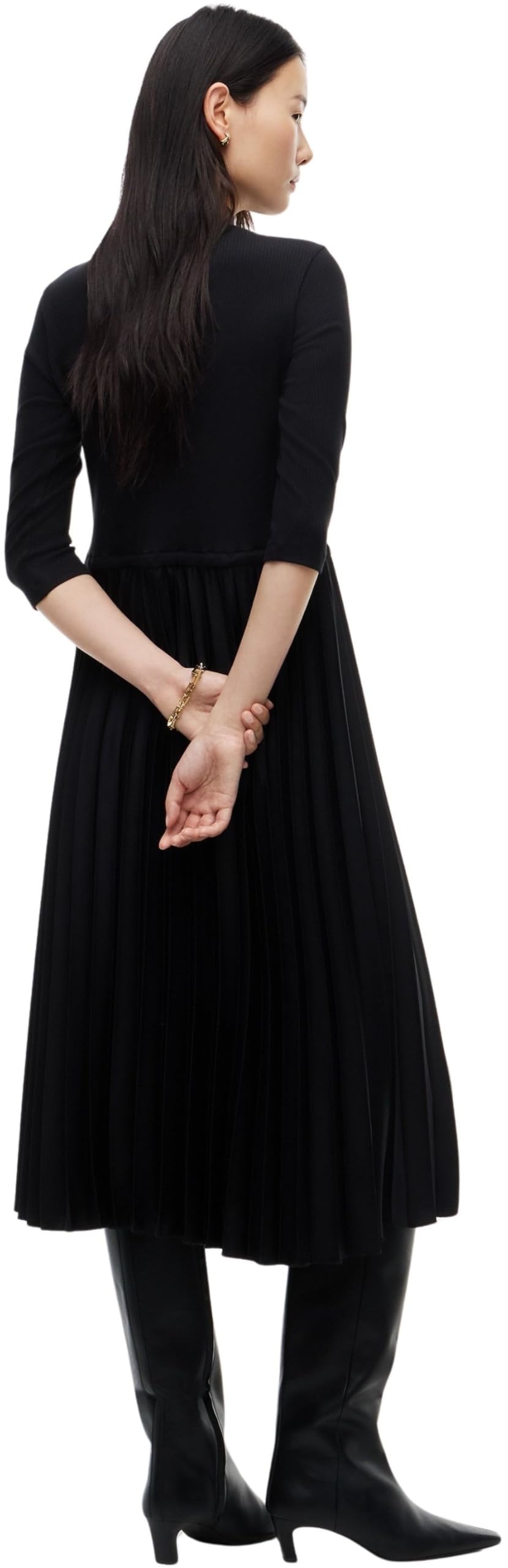 Tommy Hilfiger Sukienka rozkloszowana Kobiety Slim 5x2 Rib Mix Midi Drs Ww0ww46138