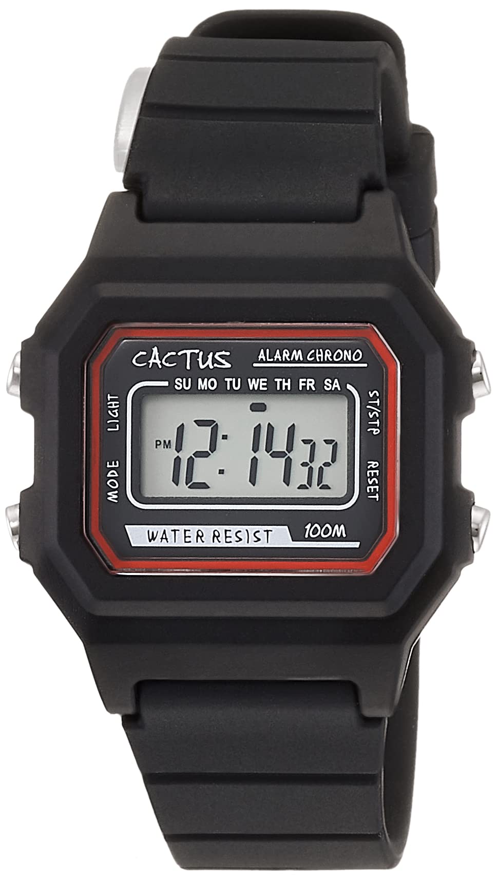 CACTUS CAC-109-M01 Kids Digital LCD Watch, front angled view