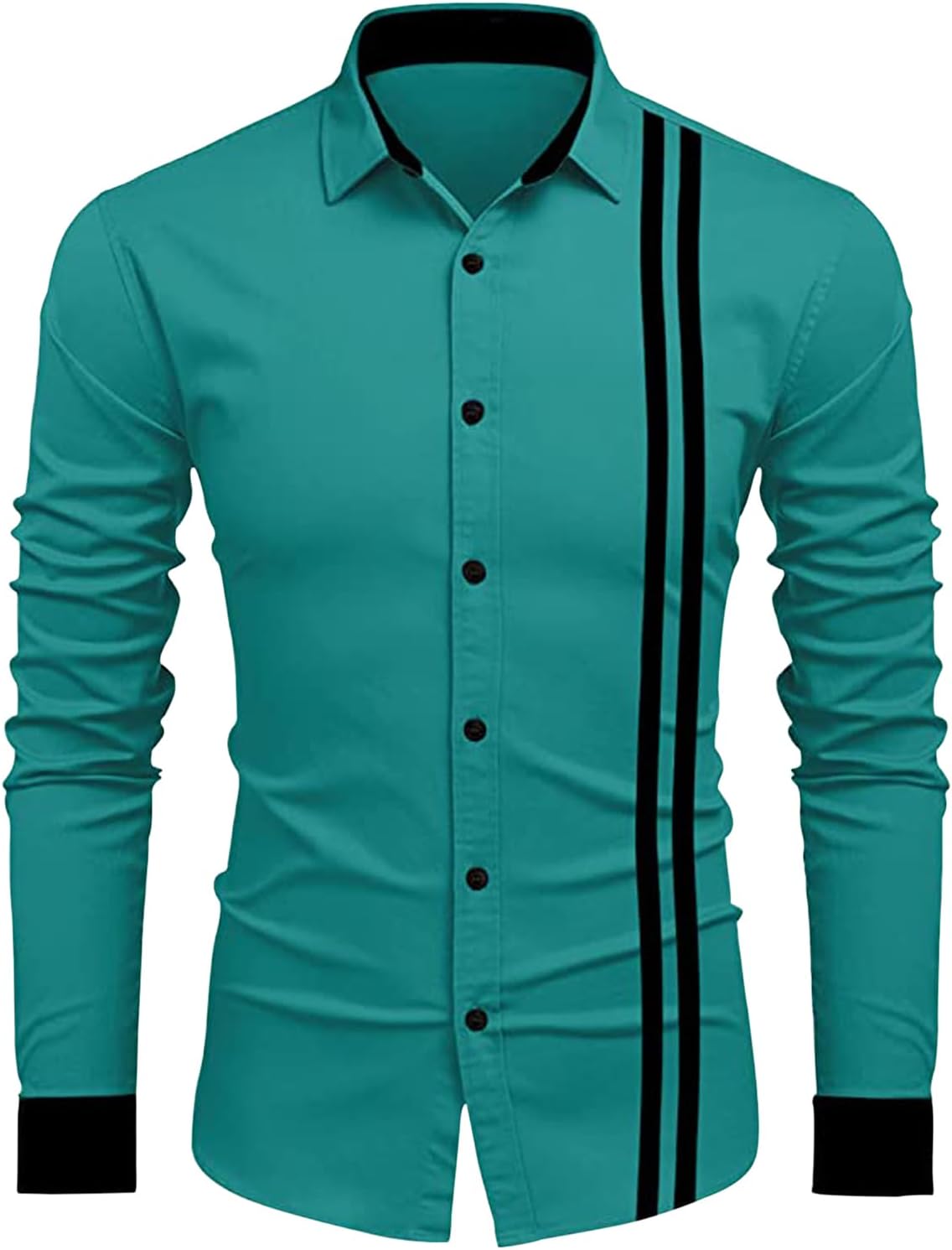 FINIVO FASHIONMen's Cotton Regular Fit Full Sleeve Collared Neck Casual Shirt, Formal and Office Wear, Gift for Men