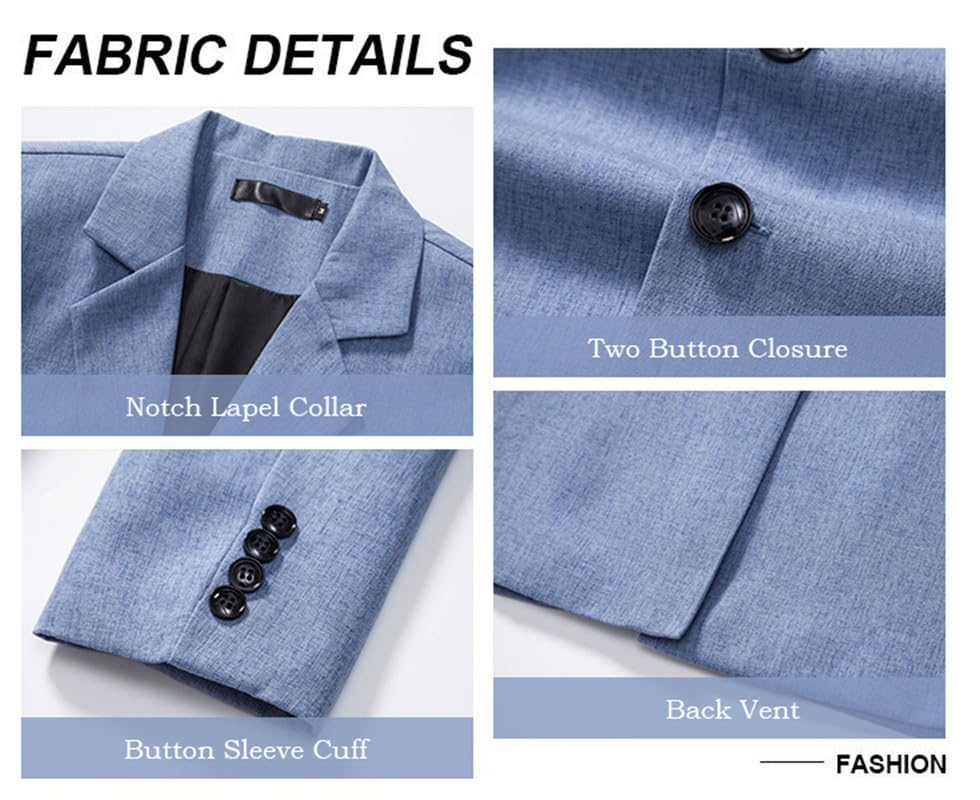 Men's Blazer Sport Coats Casual 2 Button Notched Lapel Lightweight Suit Jackets for Daily Wedding Prom4