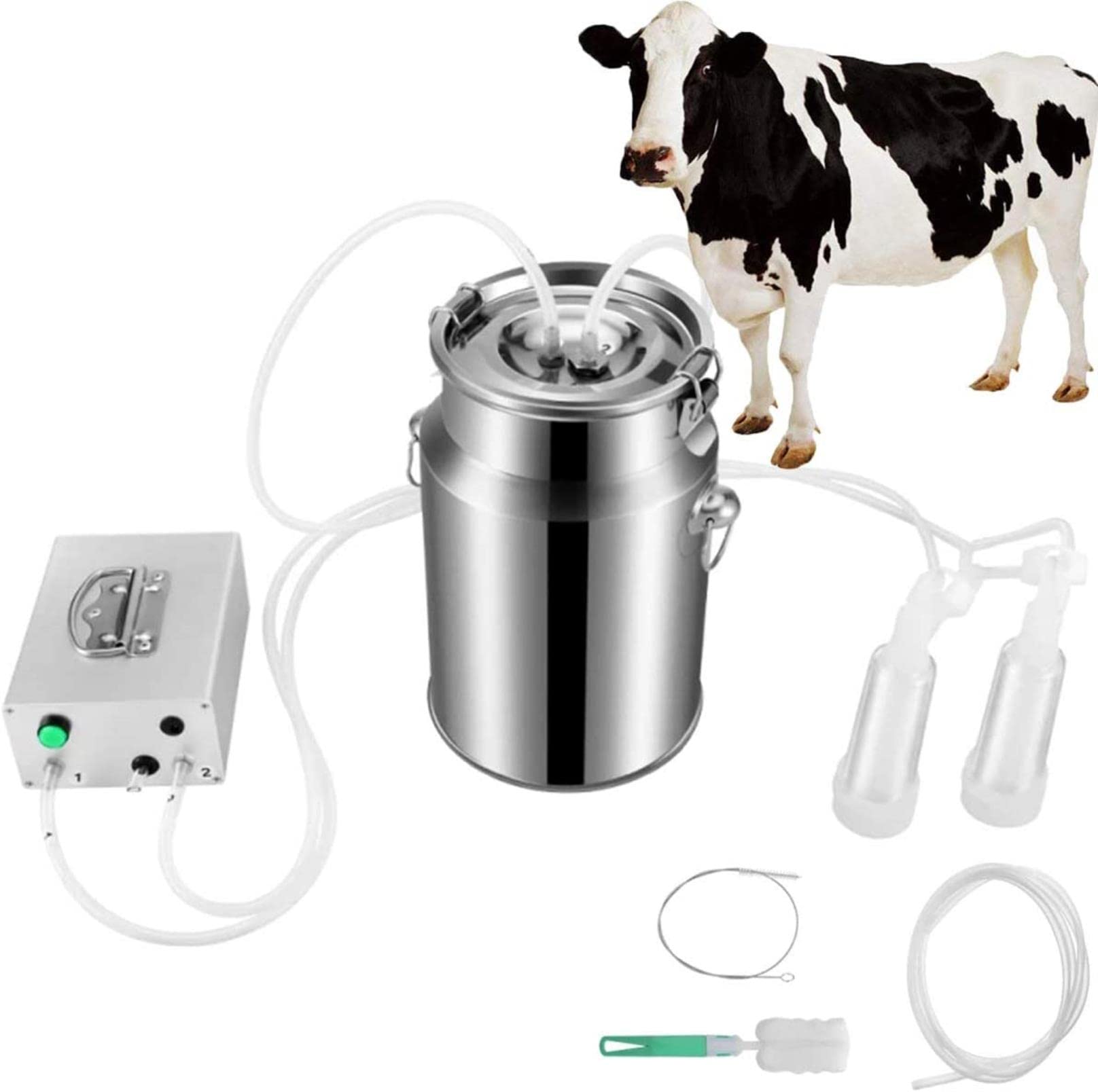ARAST7L Pulsating Goat Milker for Goat Cow Milking 220V Portable Electric Stainless Steel Milking Machine for Farm Household Goat Miling for Sheep LEOWE