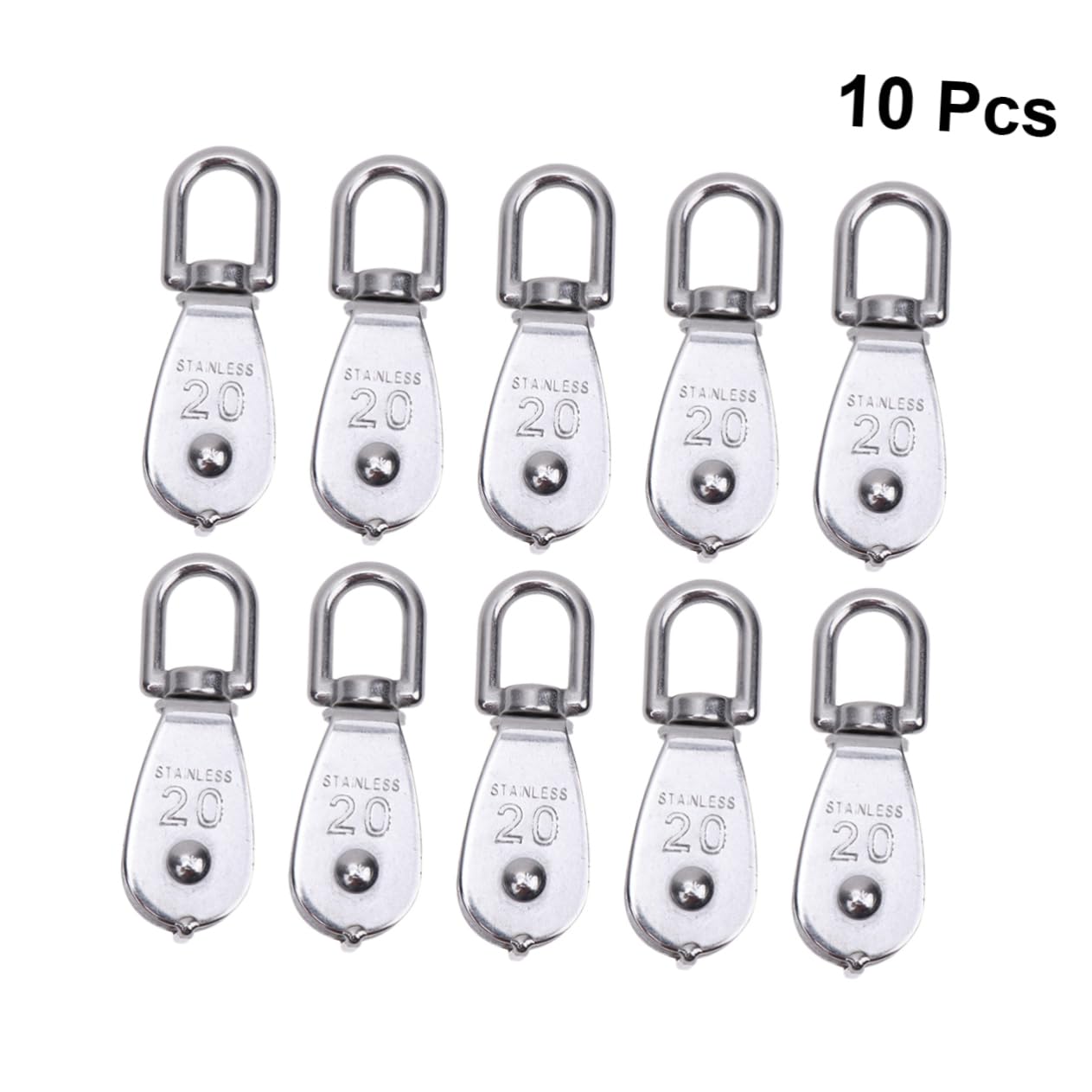 CHILDWEET 10pcs Fishing Net Single Pulley Block and Tackle Rope Hoist Pulley Wheel