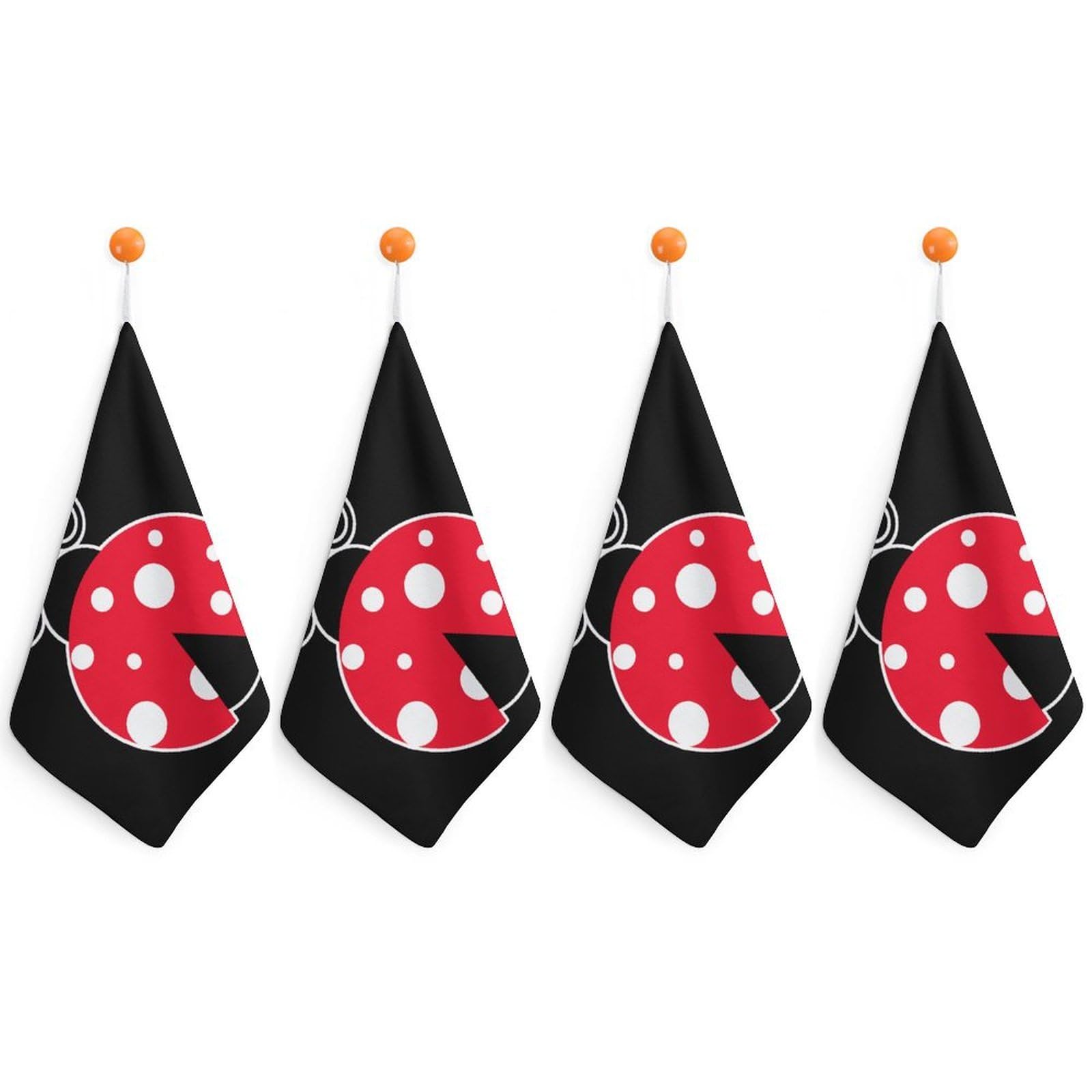 CGSBNGHA Ladybug Hand Towel Hanging Face Towels Cleaning Cloths Handkerchief for Bathroom Kitchen