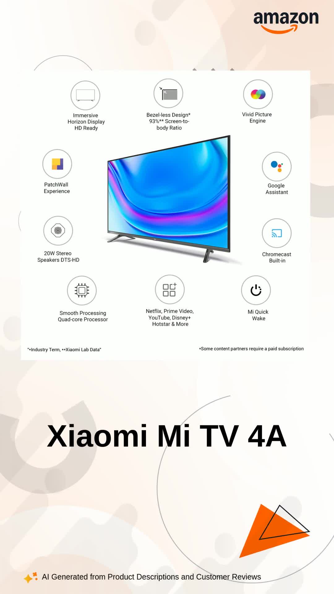 MI 80 cm (32 inches) Horizon Edition HD Ready Android Smart LED TV