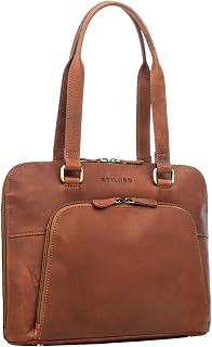 Hermione' Bolsa de negocios 13,3' de cuero para la oficina Maletín Bolsa de documentos Mujeres Cuero genuino Vintage