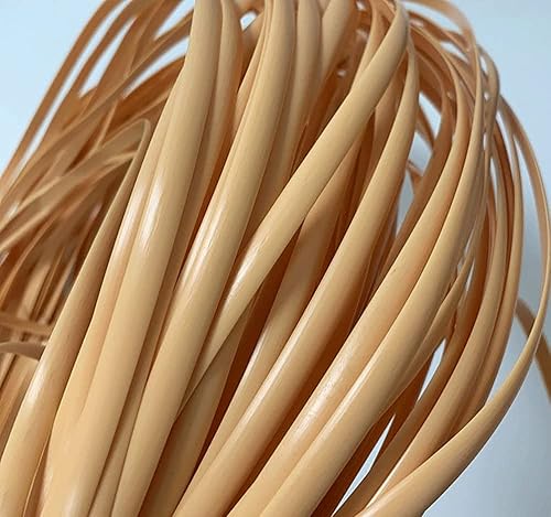 Restauración de mimbre, kit de fijación de muebles de ratán sintético, material tejido de plástico plano blanco para muebles de ratán y cestas de