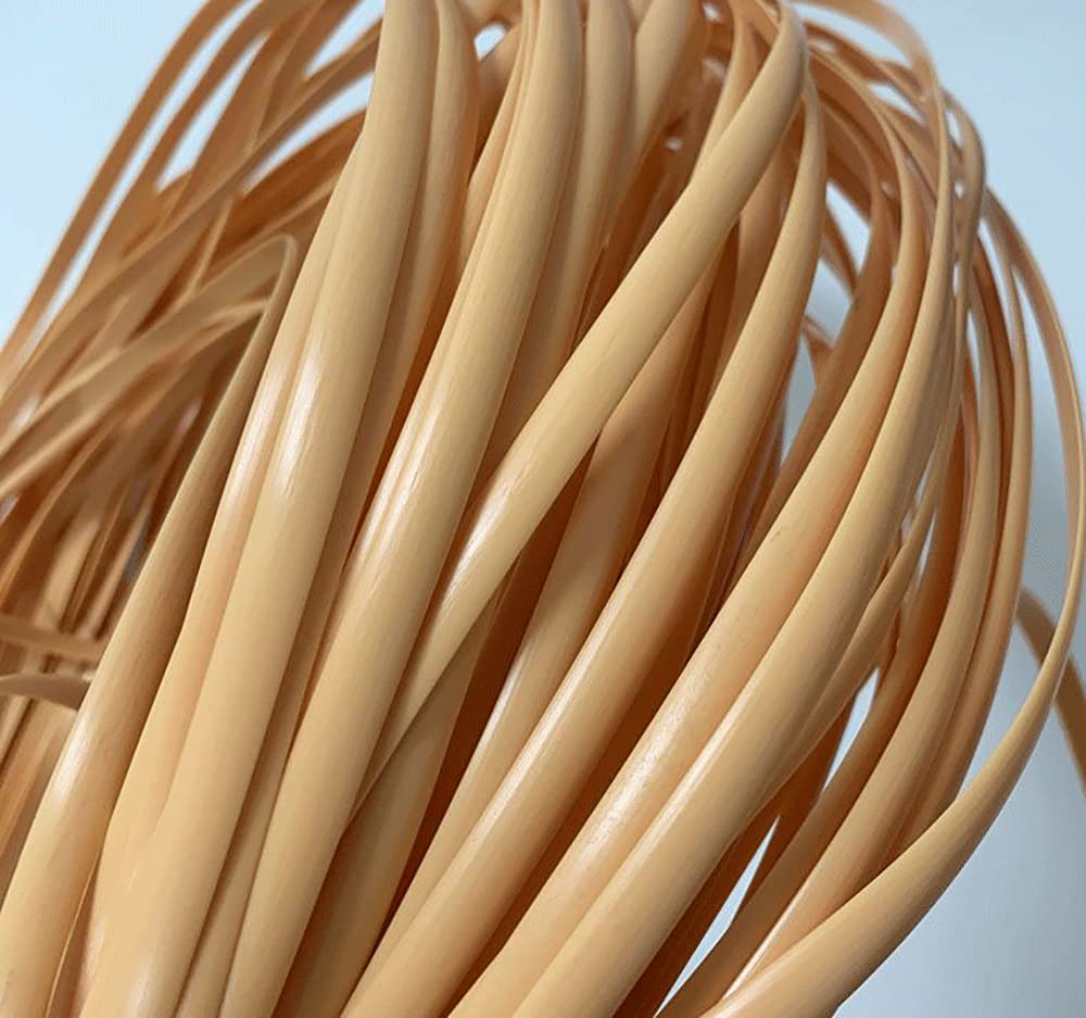 CTK Black Flat Synthetic Rattan Repair Material, Suitable for Wicker Tables and Chairs, Patio Furniture, All-Weather Wicker for Weaving and Repairing Dialogue Suits-(Approximately 300 Feet) (Apricot)