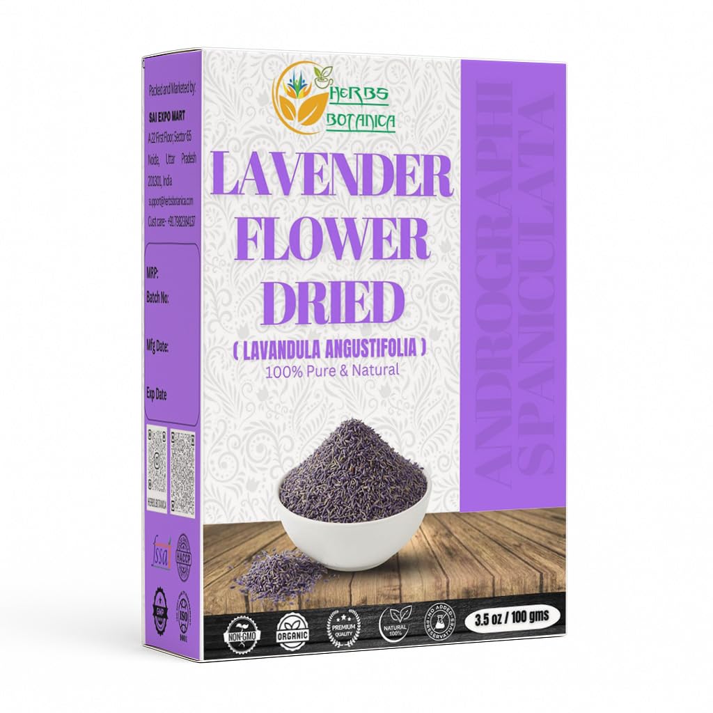 Dried Lavender Buds 3.5 oz (100g) Premium Culinary Grade Lavender Flowers – Extra Blue Grade for Baking, Tea & Lemonade Natural Aromatic Sachet Filler – Vegan, Non-GMO