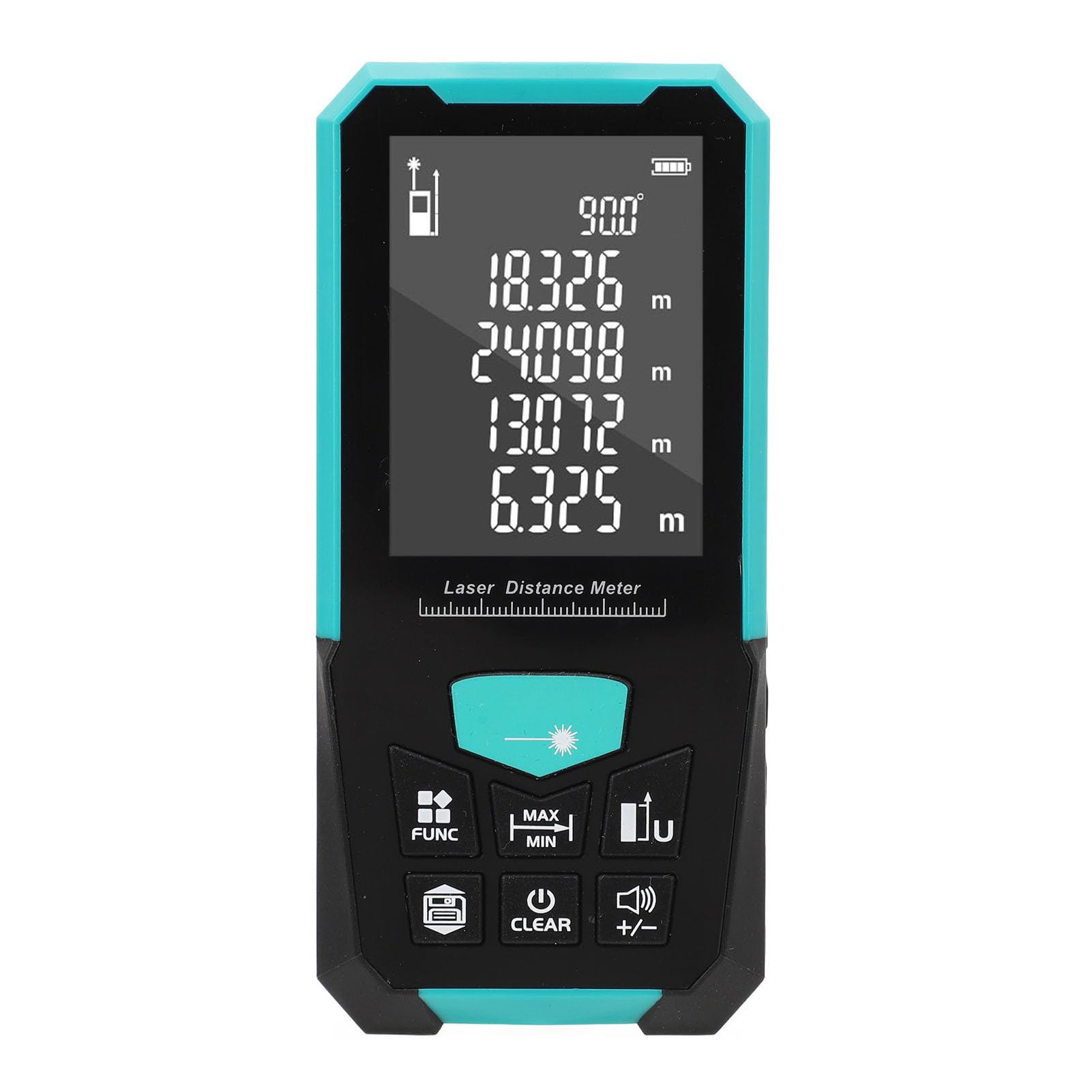 Medidor de Distancia láser de Alcance de 120 Metros con clasificación IP54: Herramienta de medición Recargable por USB con Pantalla retroiluminada de 2,4 Pulgadas y Sensor de