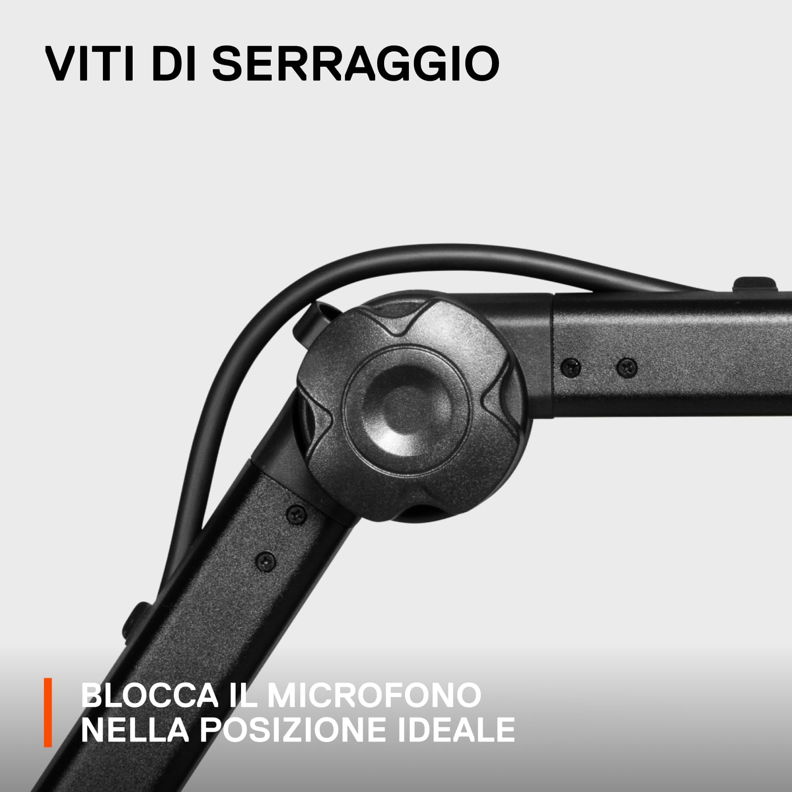 SteelSeries braccio pieghevole per microfono Alias - Per il gaming, lo streaming e il podcasting - Rotazione a 360° - Morsetto da scrivania - Design a forbice pieghevole - Adattatori da 3/8" e 5/8"