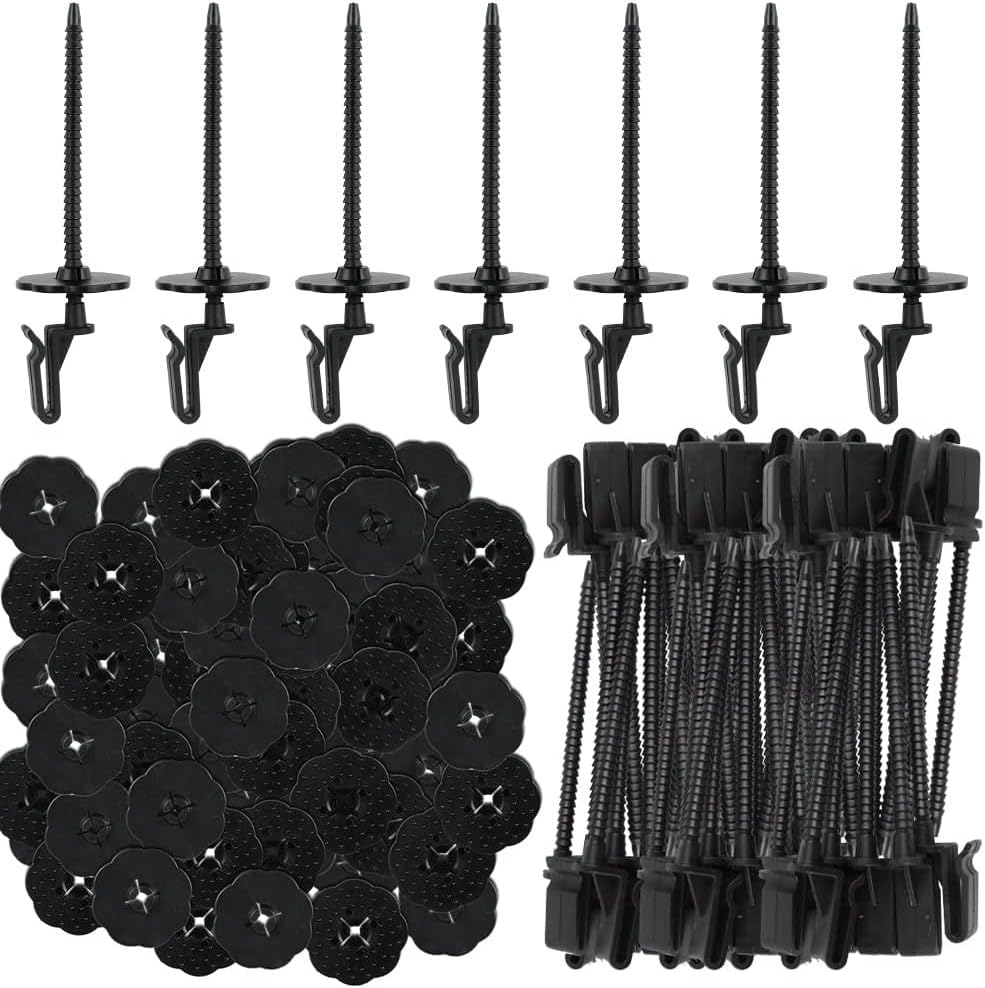 Nylon Solar Panel Guard Clips, 30pcs Bird Guard Fastener Clips, Critter Guard Fasteners, Nylon Fastener Clips, Solar Panel Hooks for Squirrel Proof Pigeon Bird Fence
