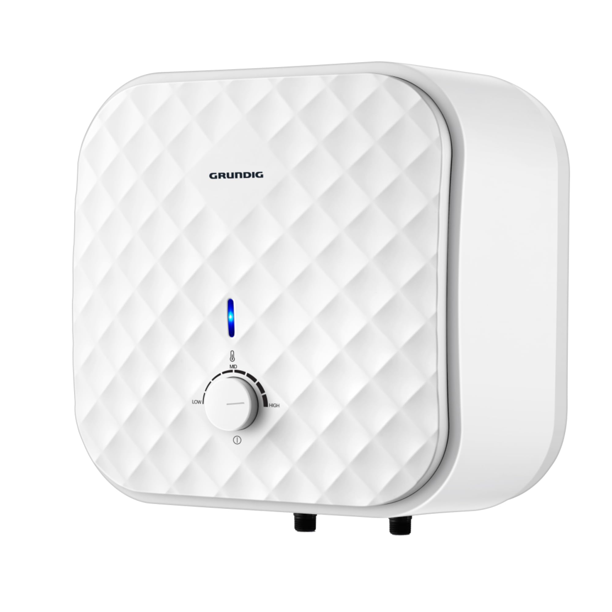 Grundig® Teeny Line Scaldabagno Elettrico 10 L– Nuova classe A Serbatoio in acciaio smaltato, rumorosità 15 dB, termostato regolabile fino 75 °C, protezione anticalcare (Small, 10, litro/i)