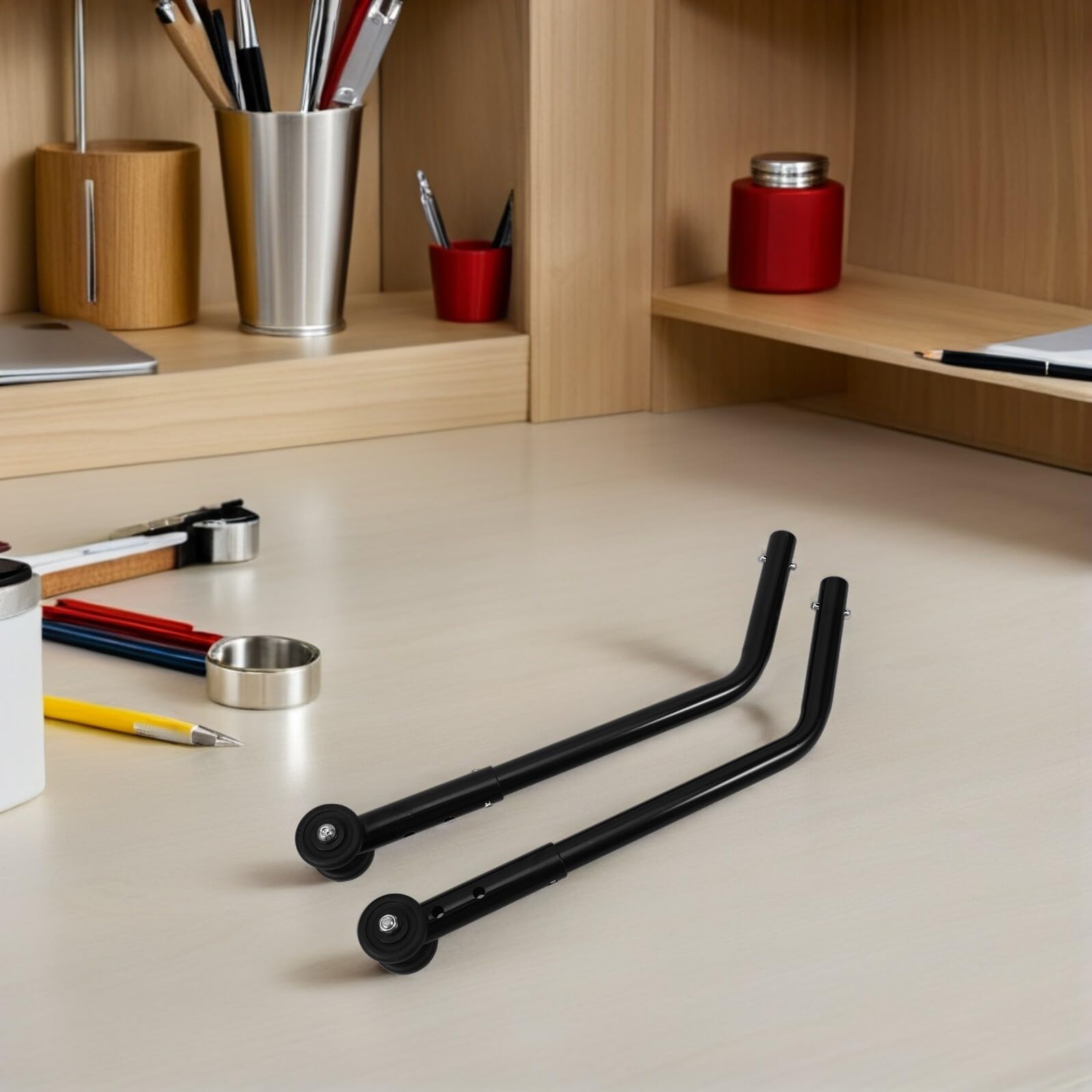 Ruedas Antivuelco para Silla de Ruedas 2 Piezas Estabilizador Trasero Accesorio para Movilidad Personas Mayores Soporte Reforzado Anti Vuelco Compatible Uso Exterior