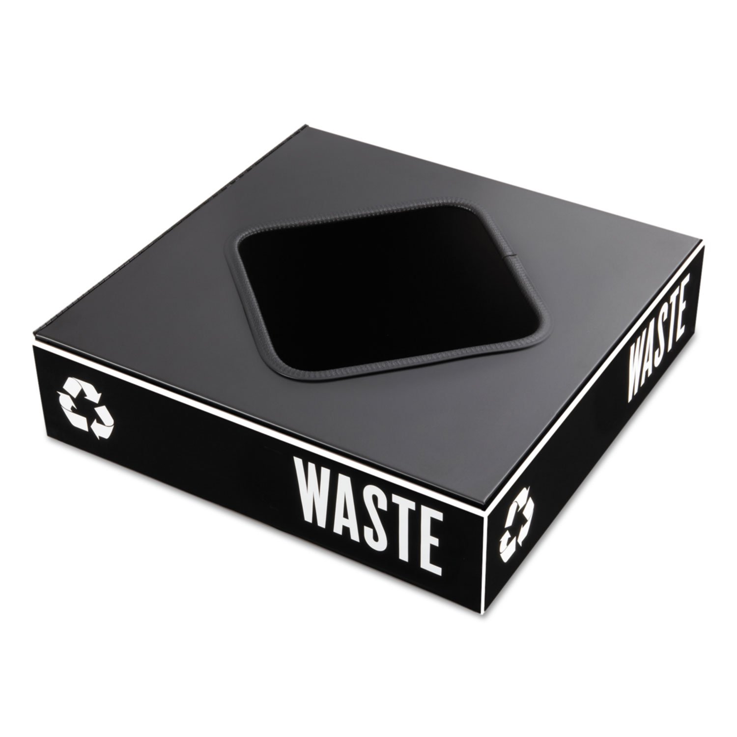 Safco Public Square Recycling Containers Lids, 15 1/4 x 15 1/4 x 2, Black (2989BL)