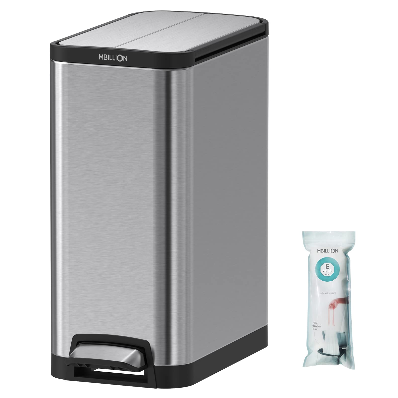 Amazon｜Mbillion ゴミ箱 おしゃれ スリム ペダル式 ごみ箱 ステンレス