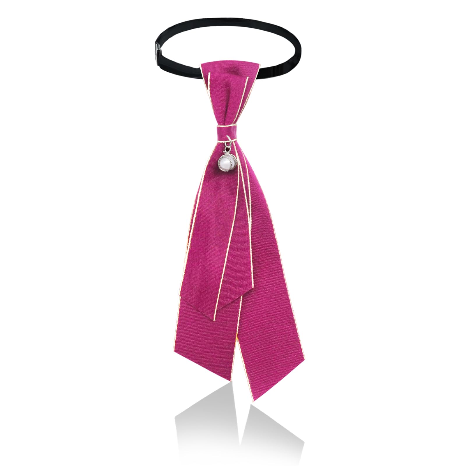 Women Pearl Bow Tie Bowtie for Uniform Party