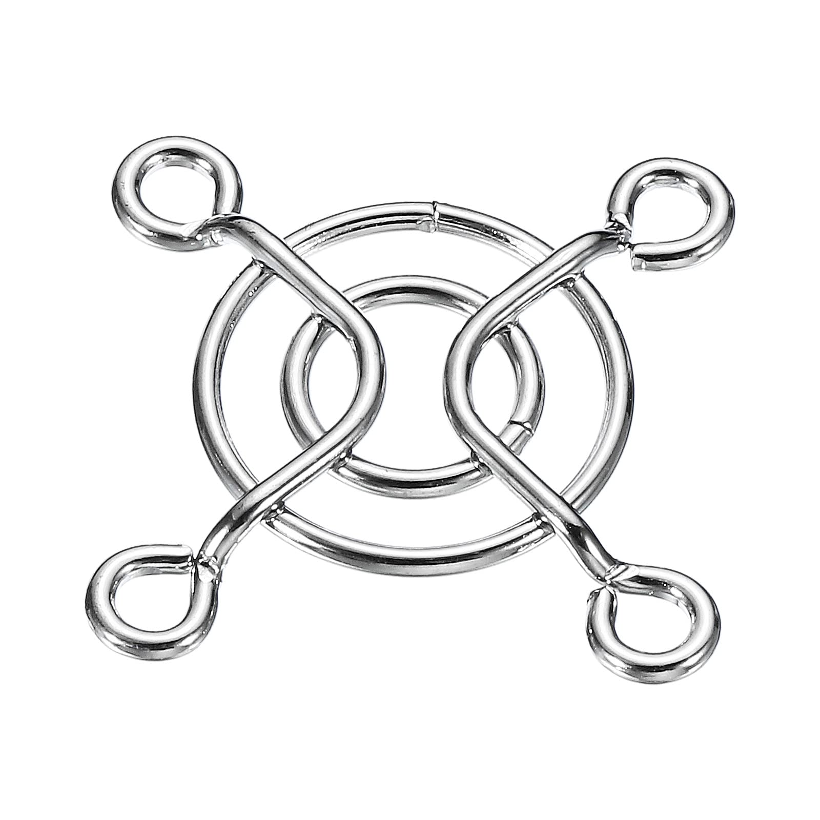 PATIKIL 30mm Ventola Dito Griglia, 8pz Metallo Griglia Protezione Protezione con Vite per Ventola Copertura Protettiva Fai-da-Te, Argento