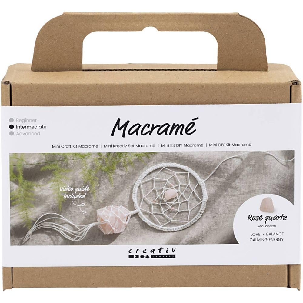 Creative Mini Craft Kit Macramé, Light Rose, White, 1 Pack, Mulricolour
