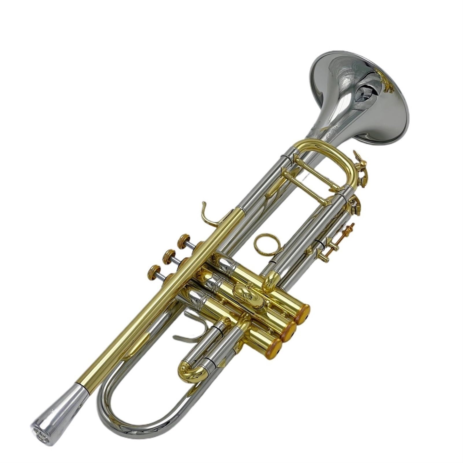 Tromba Strumento A Tromba Con Design In Stile Pesato Corpo In Tubo Di Rame Bianco Strumento A Tromba