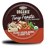 Castor & Pollux Organix Tiny Feasts Organic Chicken, Quinoa & Carrot Stew Dog Food Trays, 3.5 Ounce (Pack of 12)