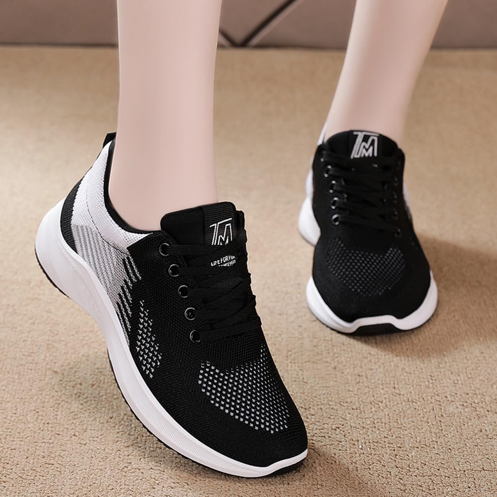 Padgene Womens Sneakers Lightweight Tennis Walking Shoes Sports Running Shoes for Woman Mesh Breathable Gym Fashion Sneakers Athletic Comfortable Casual - Image 3