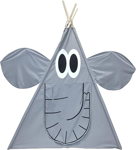 Tienda de campaña tipi de elefante para niños con funda de transporte, tienda de campaña infantil de animales de la selva para niños y niñas, disponible en Yaxa Colombia