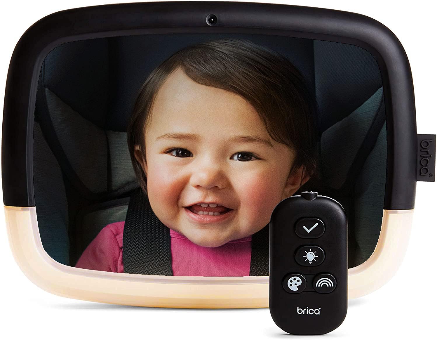 Munchkin Brica Night Light Baby InSight Pivot Car Mirror, Crash Tested