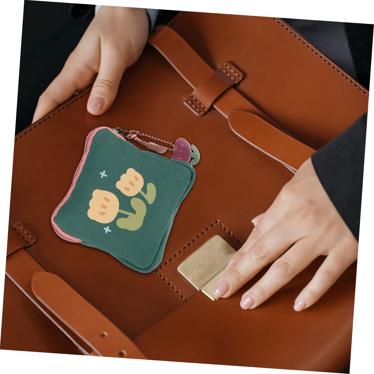 LALAFINA 4er-Set Waschbare Serviettentaschen Für Damen Periodentasche Kompakte Aufbewahrung Für Binden Einzigartiges Stilvolles Design Peinlichkeit 2 Stück X 4