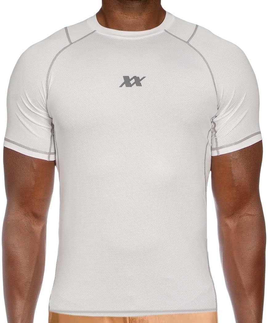 Maxx-Dri Silver Elite T-Shirt Rash Guards for Men