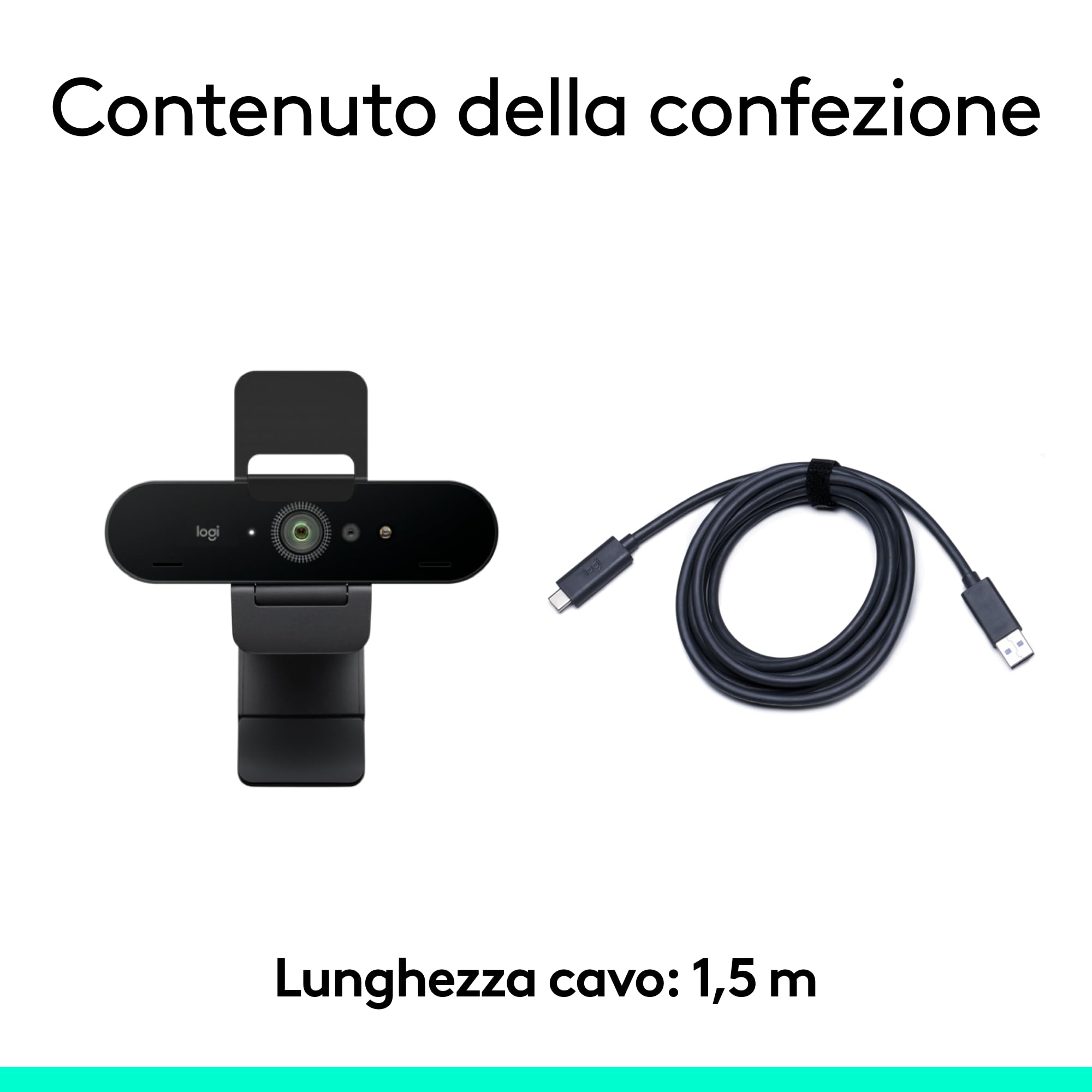 Logitech Brio 4K Webcam for Business, accesso biometrico con Windows Hello, correzione automatica dell'illuminazione, cancellazione del rumore, Microsoft Teams, Zoom, Google Meet, PC/Mac - Grafite