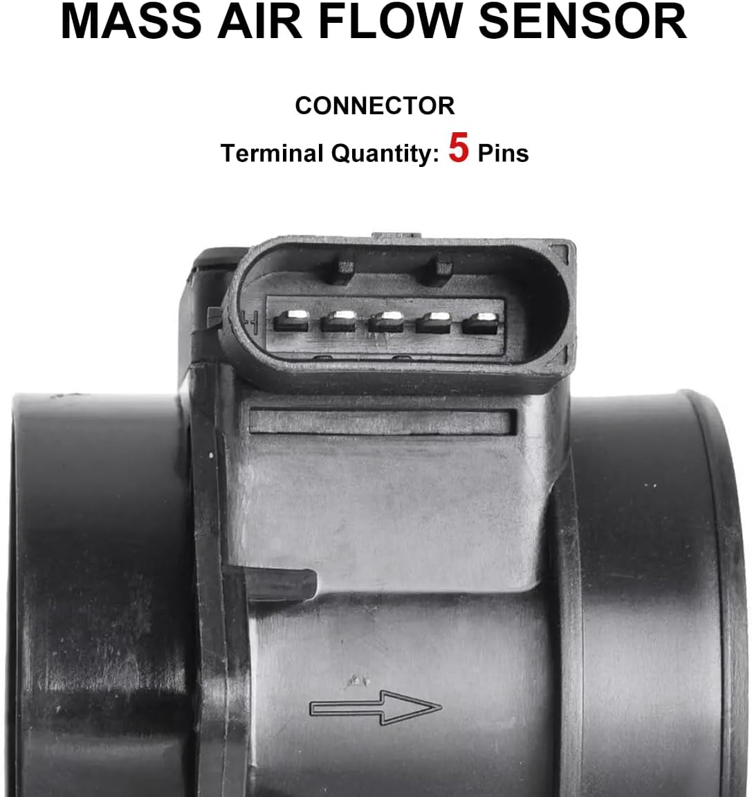 5WK96431 Mass Air Flow Sensor MAF Fit for Hyundai 2003-2010 Elantra, 2006-2008 Sonata, 2003-2008 Tiburon, 2005-2009 Tucson, 2006 Accent - Replaces 28164-23700, 28164-25000