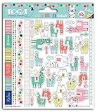 DRAEGER PARIS 1886 Toga stf102 Lama – 69 Pegatinas de Papel Verde/Rosa/Orange/Azul 15 x 17,5 x 0,2 cm