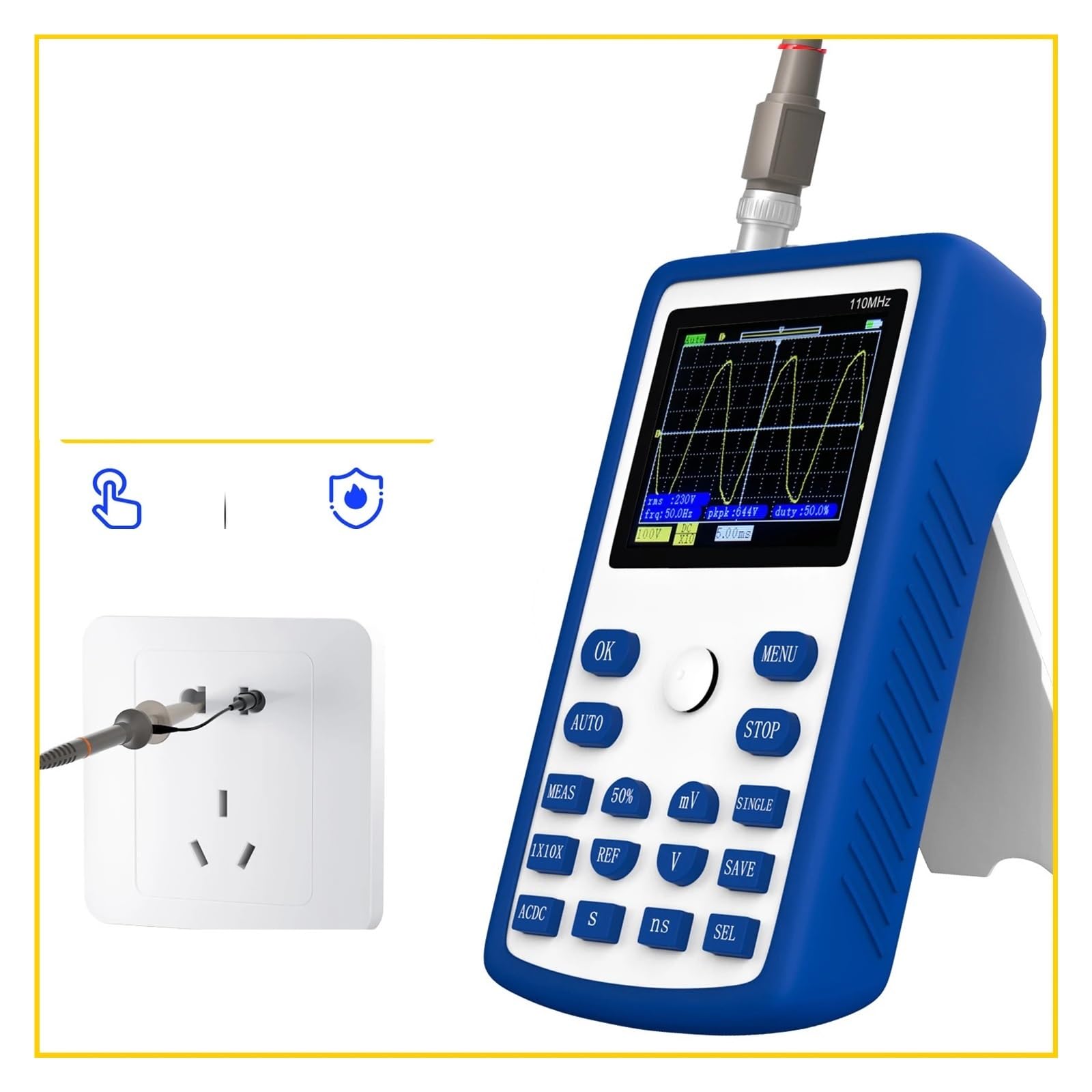 Misuratore di Umidità, Mini palmare digitale con frequenza di campionamento analogica, larghezza di banda di 110 MHz, supporto for la memorizzazione delle forme d'onda