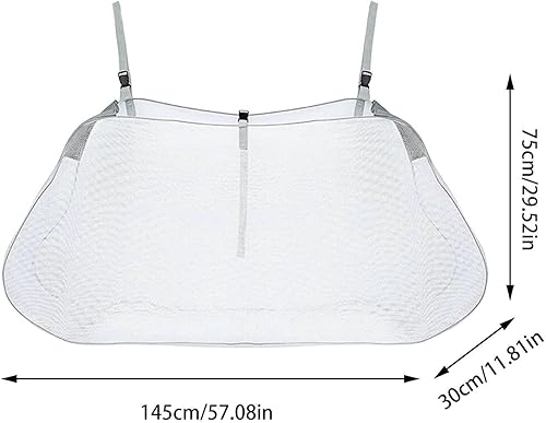 Miniatura 6 de Bolsa de almacenamiento para flotador de piscina, organizador de malla plegable ajustable para colgar en la piscina, bolsa de almacenamiento de