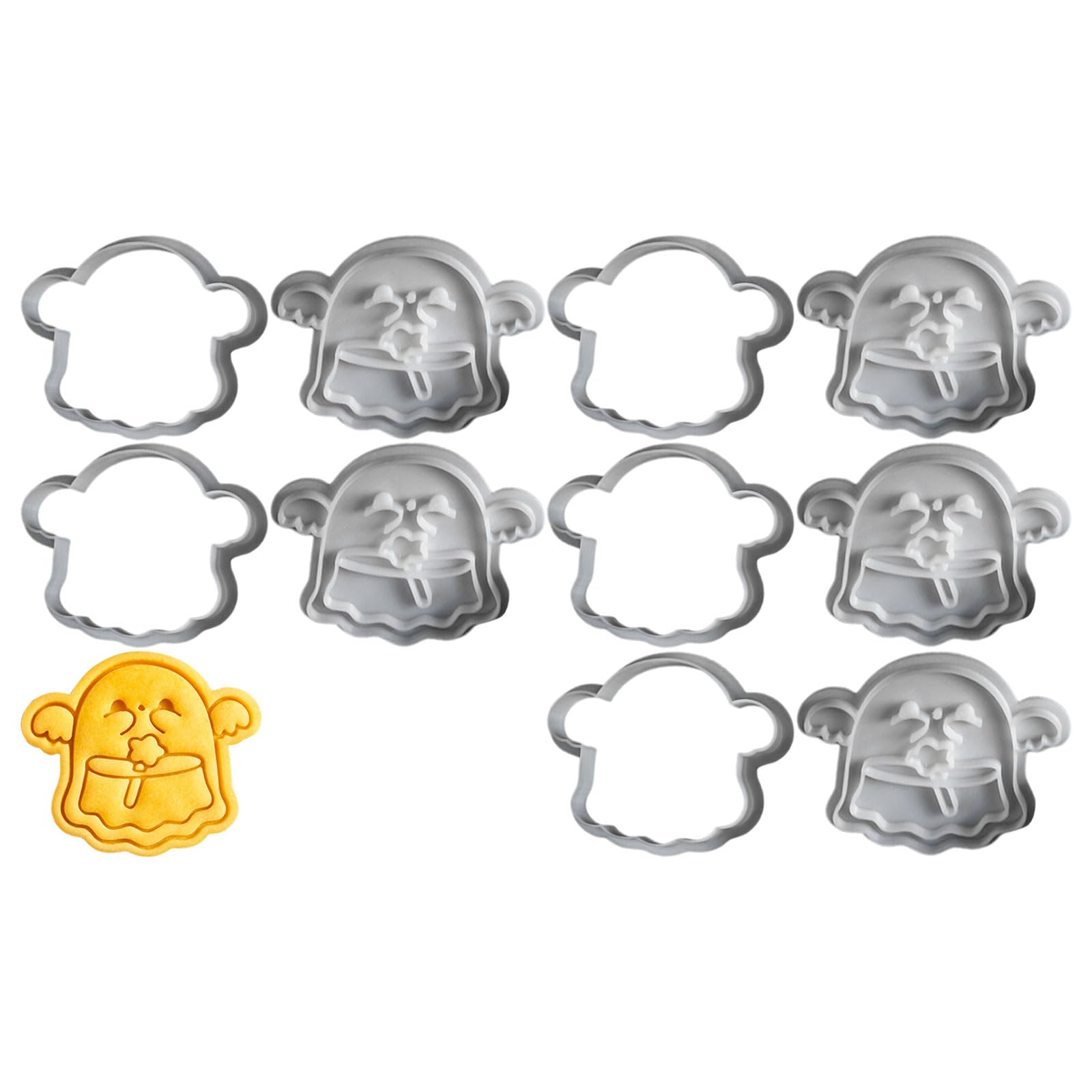 Nucelit 5 Set Cookie Biscuit Molding Pastrys Decorating Molds Halloween Biscuit Baking Supplies for Halloween Cookie Molds