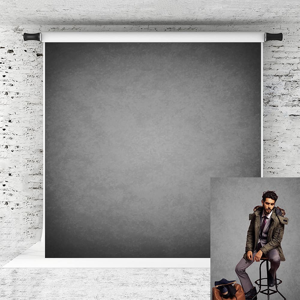 Kate Backdrops 10x10ft Grey Old Master Photography Backdrop Portrait Background Photo Props for Headshot