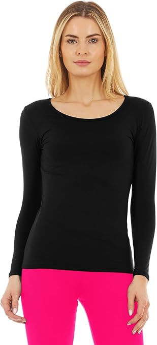 Thermajane Long Sleeve Thermal Shirts for Women Cold Weather, Womens Thermal Underwear Tops, Base Layer Women Thermal