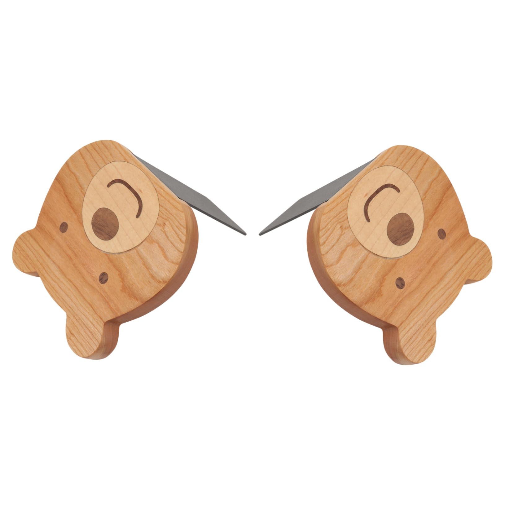 Supports de livres en bois ours Veemoon, serre-livres sculptés