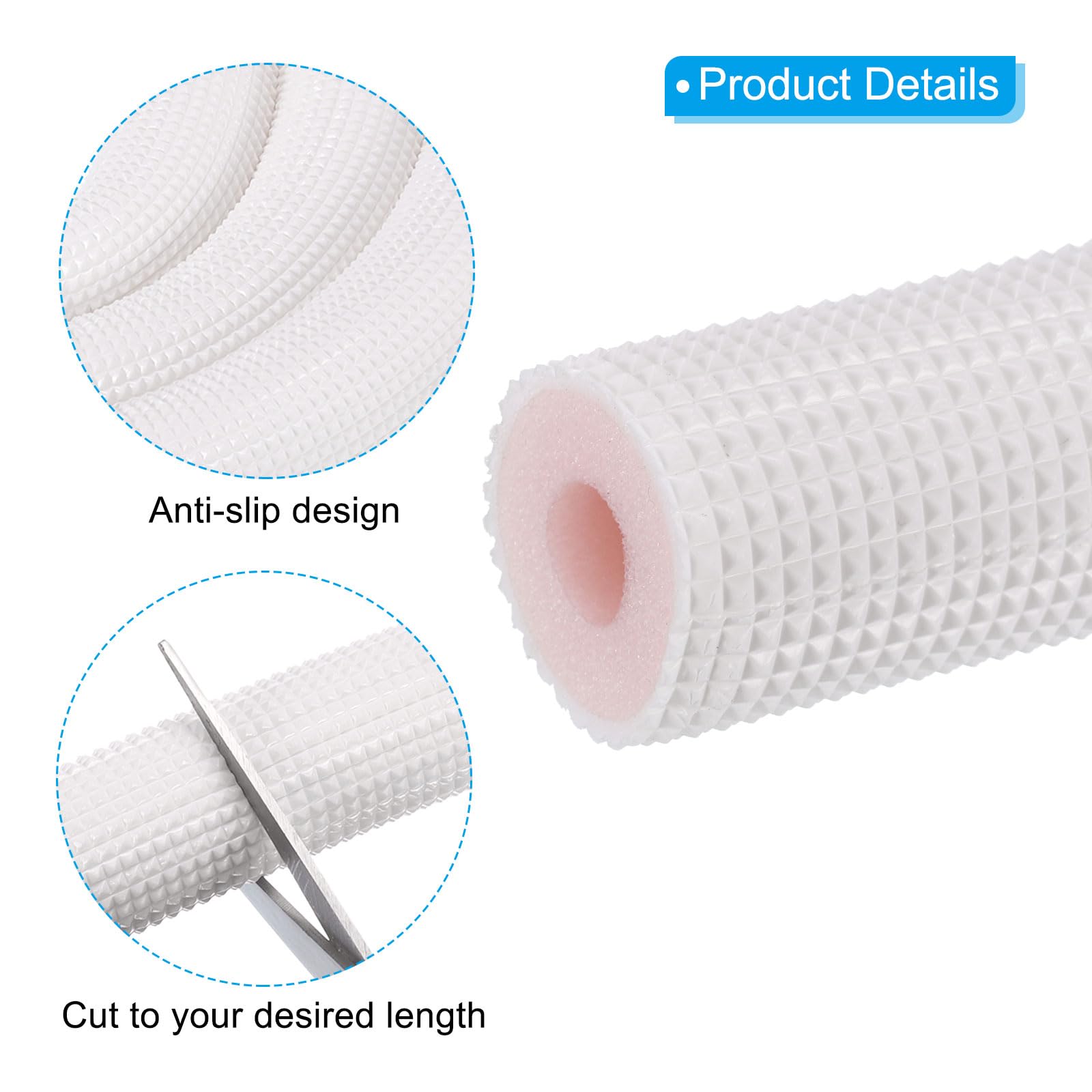PATIKIL Tubo Di Schiuma Isolante Per Tubi – Diametro 25x37 Mm, Lunghezza 2 M, Per HVAC, Antigraffio E Termico, Bianco