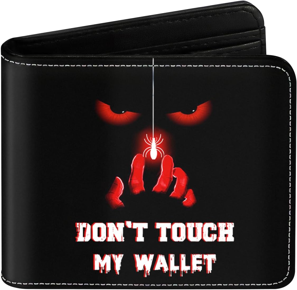 Teen Boys Cool Wallet Funny Leather Wallets Credit Id Card Cash Holder Black Rfid Blocking Zipper Cute Kawaii Aesthetic Wallets With Coin Pocket Id Window For Teen Boy Male Youth Guys Men Teenager