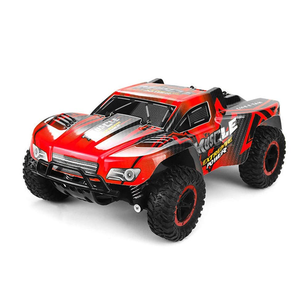 Cars Remote Control 1:16 2.4G Rear Wheel 2WD 4CH High Speed SUV RC Car Boys Gifts Multi-Color Optional with Remote Control (Color : Red, Size : One Size)