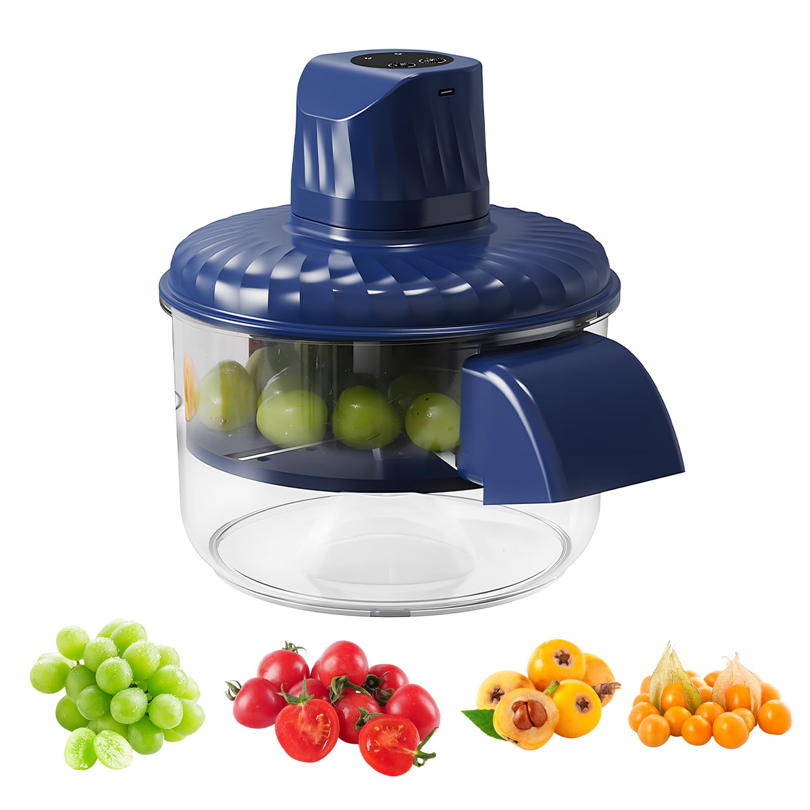 Electric Grape Peeling Machine, Automatic Garlic Grape Peeler Rechargeable Home Kitchen Aid Peeler Automatic Small Fruit Tomato Peelers Tool Commercial Smart Fruit Machine for Grapes Tomatoes Cherry