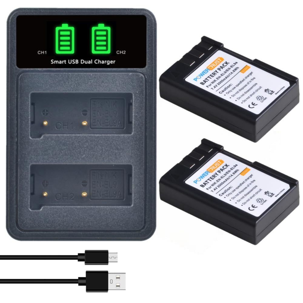 2 Pack EN-EL9 Li-ion Replacement Battery For Nikon D40 D40x D60 D3000 D5000 Camera 2 Pack EN-EL9 Li-ion Replacement Battery For Nikon D40 D40x D60 D3000 D5000 Camera