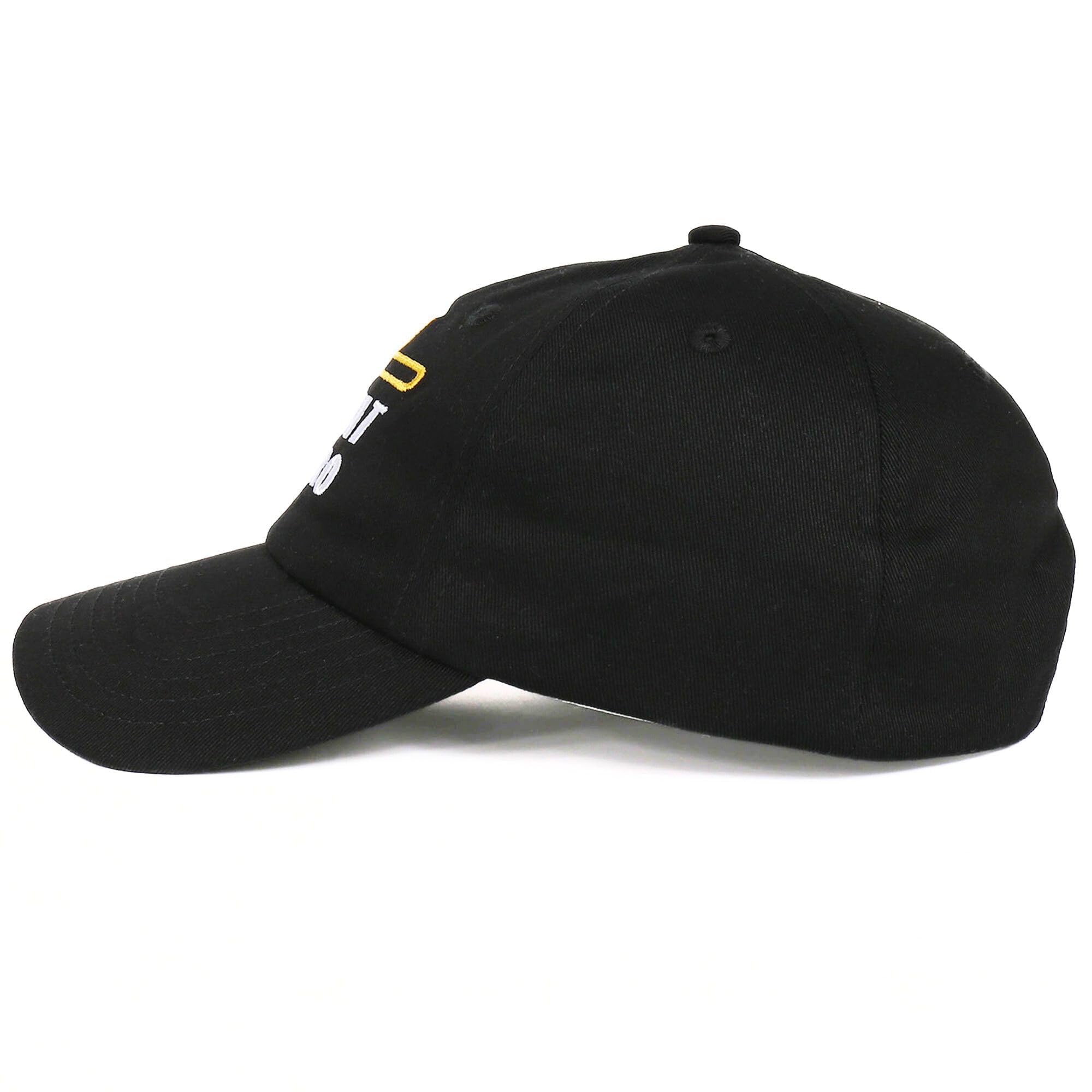 InnoBeta Trombone Player Gifts - Let that Slide Bro Funny Marching Band Hat - Adjustable Embroidered Baseball Cap Black
