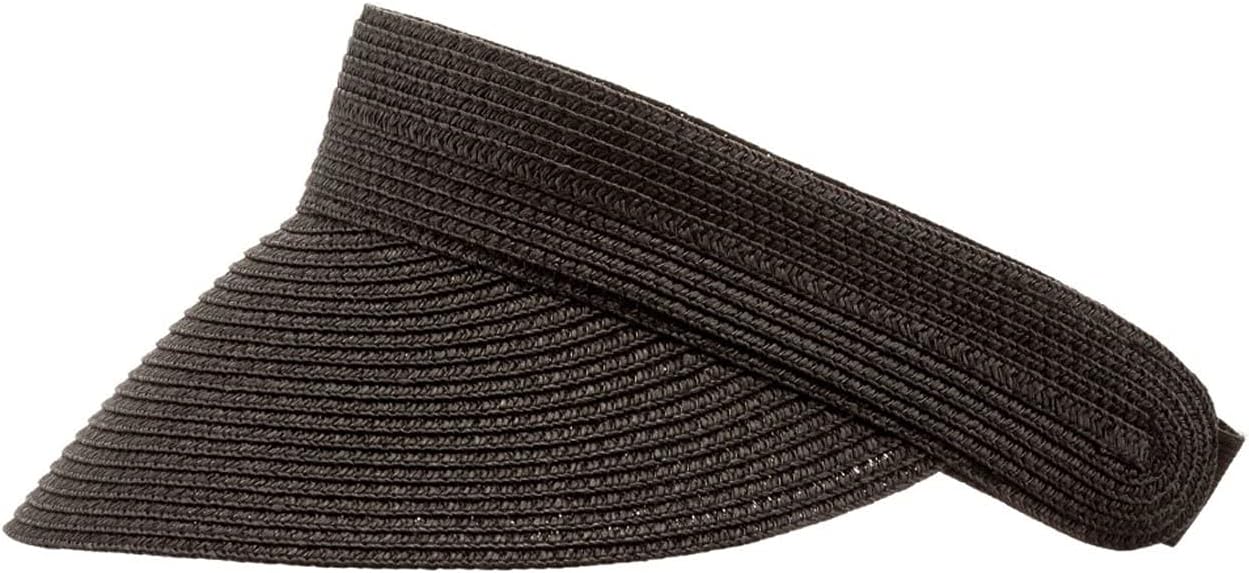 Alex Max Wide Brim Straw Sun Visor - Adjustable & Packable UVF Protection Hat for Beach, Golf, Travel